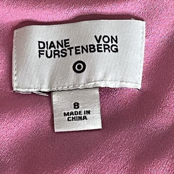 Diane Von Furstenberg x Target DVF Mini Shift Dress Size 8 Pink Modern Geo Print - Picture 8 of 8